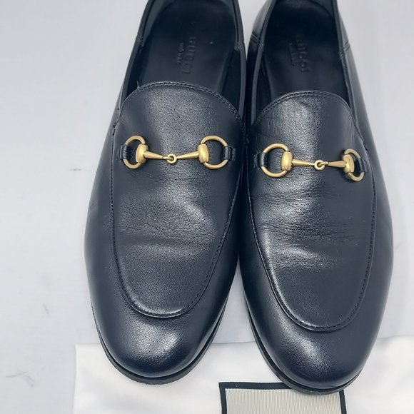 Gucci Jordaan Black Leather Horsebit Loafer - Picture 2 of 9